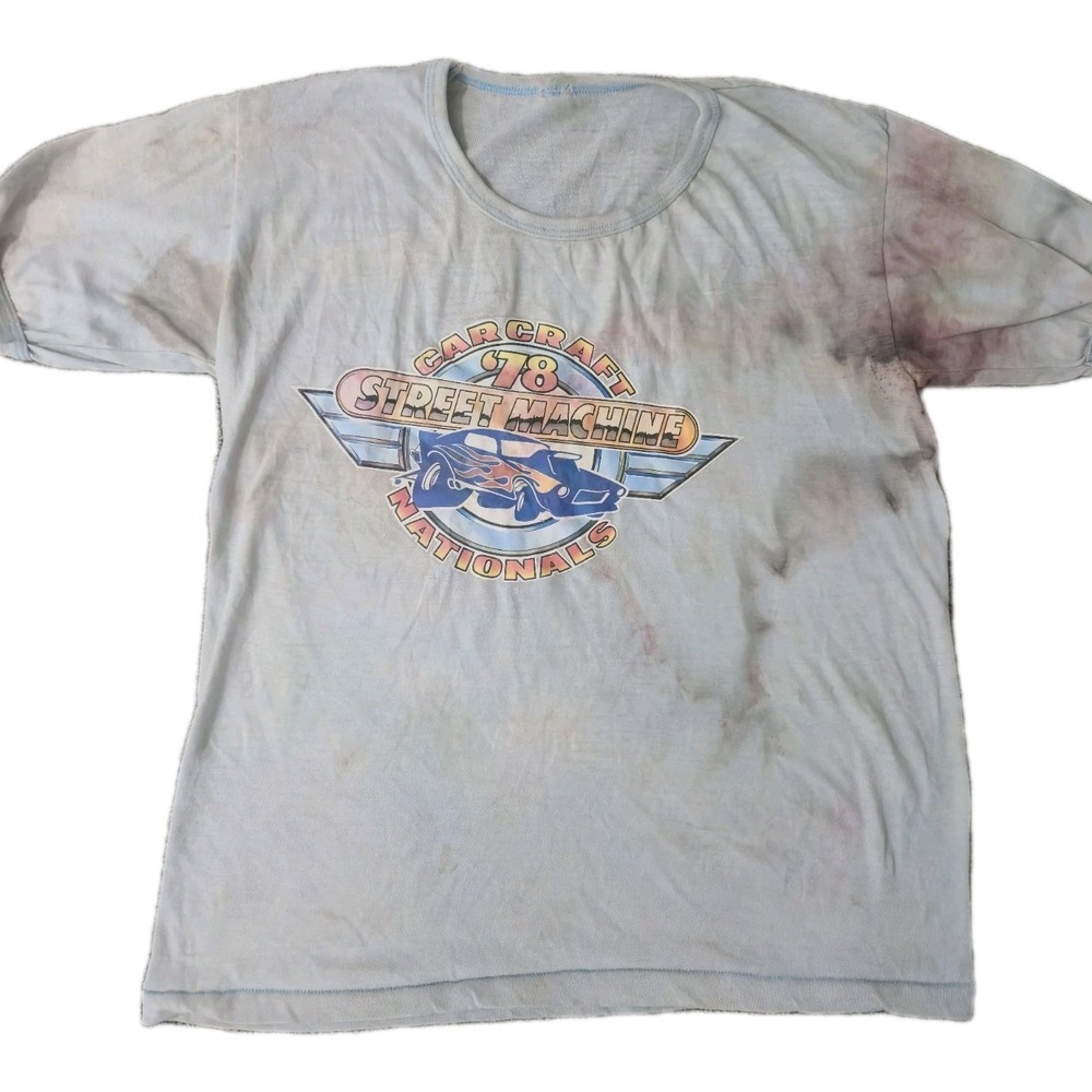 Vintage 70s Mopar Street Machine Racing Tee Shirt Size S 1978 Car Craft National